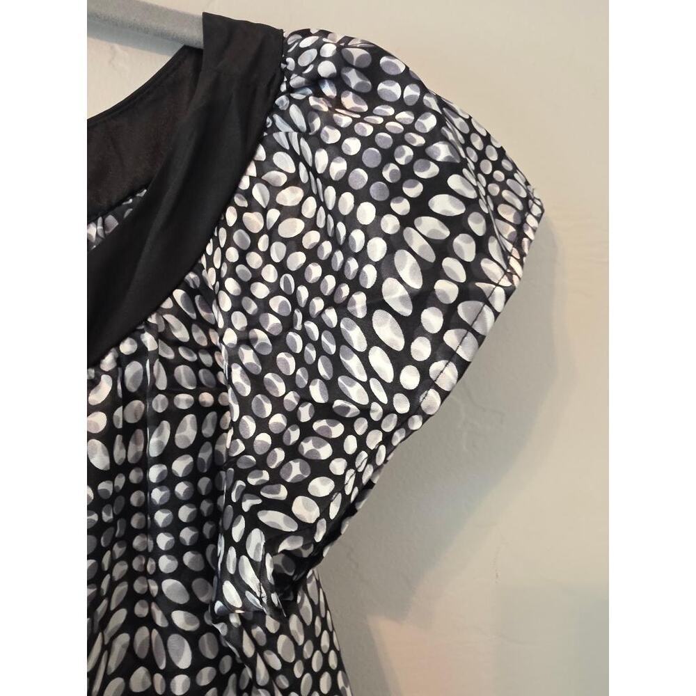 One Clothing Black White Mod Dot Mini Dress Small Made USA - Picture 3 of 5